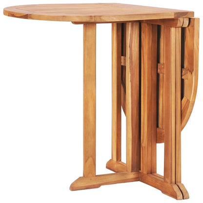 Mesa plegable de mariposa para patio, madera maciza de teca, 47,2x27,6x29,5 pulgadas