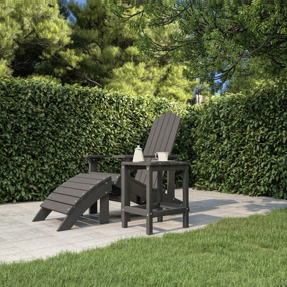 Mesa Patio Adirondack Antracita 15"x15"x18.1" HDPE