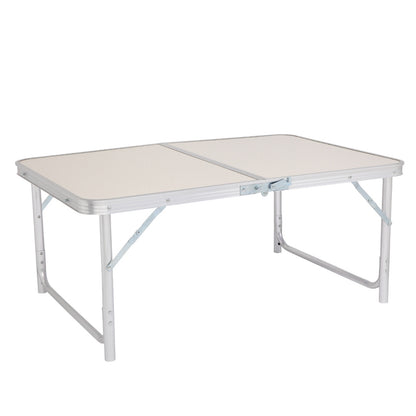 Stock en EE. UU., uso doméstico, mesa plegable portátil de aleación de aluminio, blanco, pícnic al aire libre, Camping, comedor, fiesta, interior RT