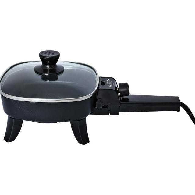 SK-45 6-inch Non-Stick Electric Skillet with Glass Lid, Black