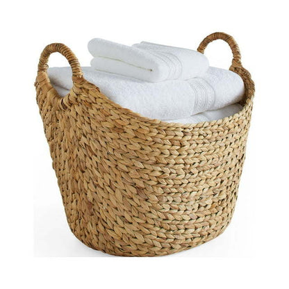 Large Natural Water Hyacinth Boat Basket