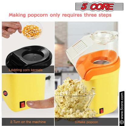 5 Core Hot Air Popcorn Popper Machine