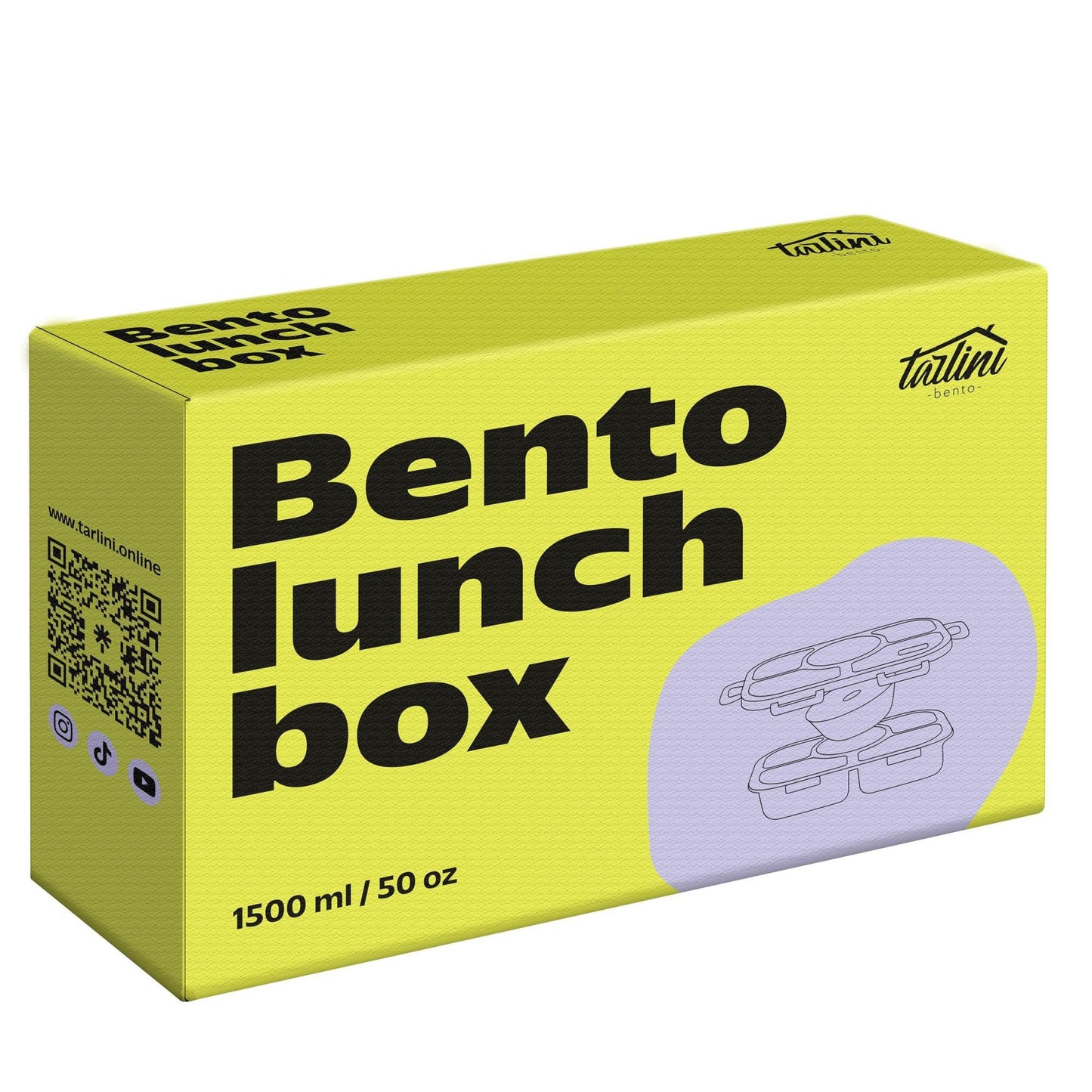 Blue Bento Box Simple Easy Leak Proof BPA Free 5 Compartment