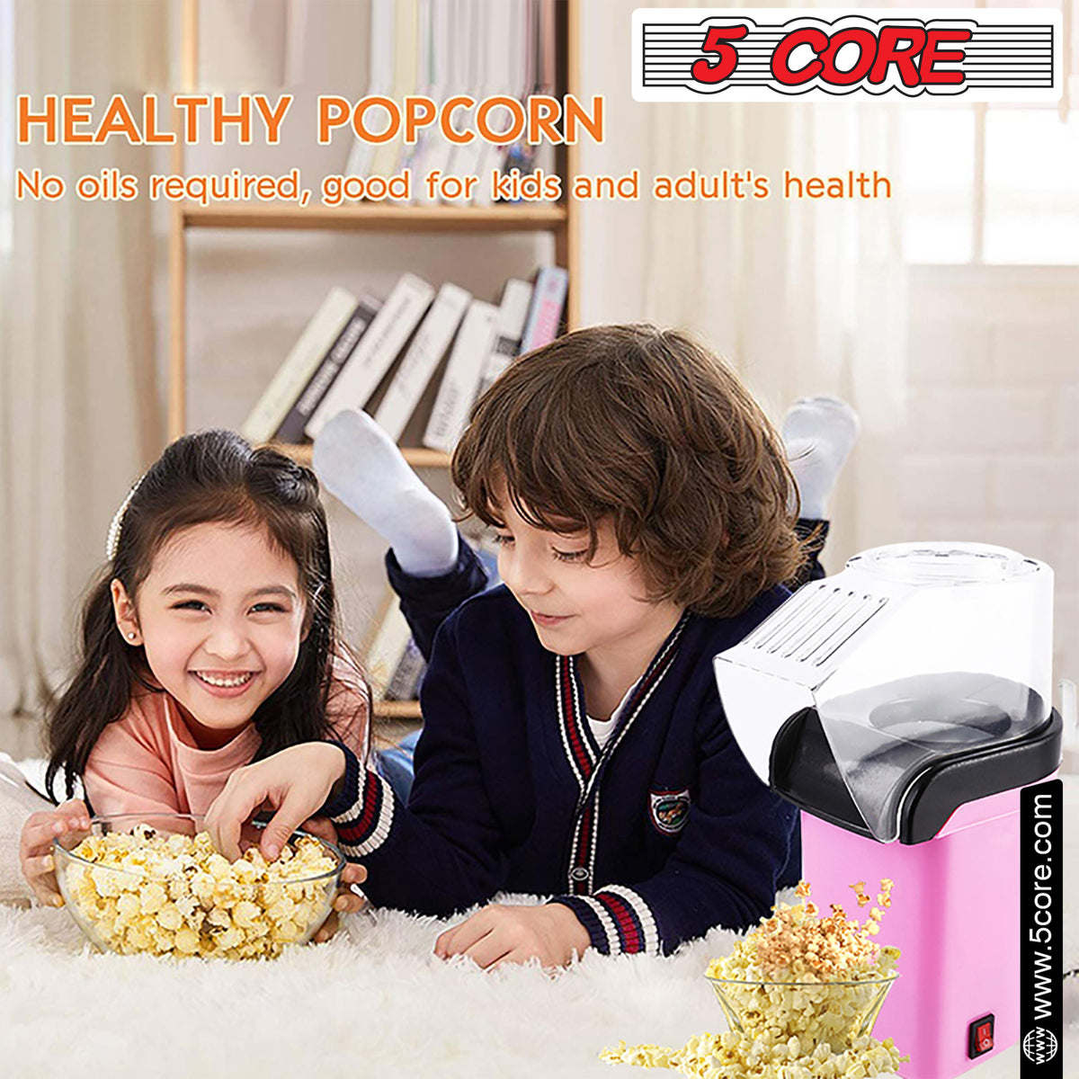 5 Core Hot Air Popcorn Popper Machine