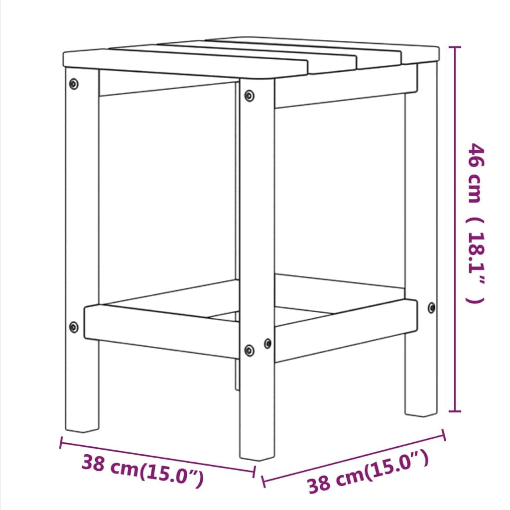 Mesa Patio Adirondack Antracita 15"x15"x18.1" HDPE