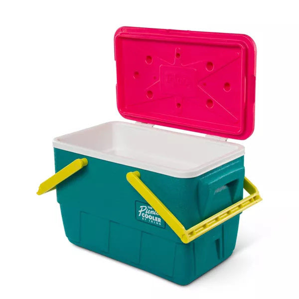 Retro Picnic Basket 25qt Cooler - Dark Jade