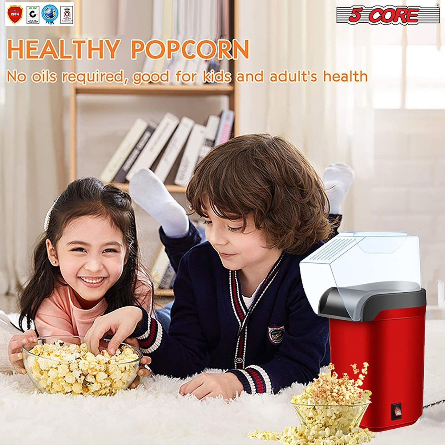 5 Core Hot Air Popcorn Popper Machine