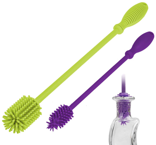 Brush Silicone Bottle Cleaner Brush 2 Piece Set