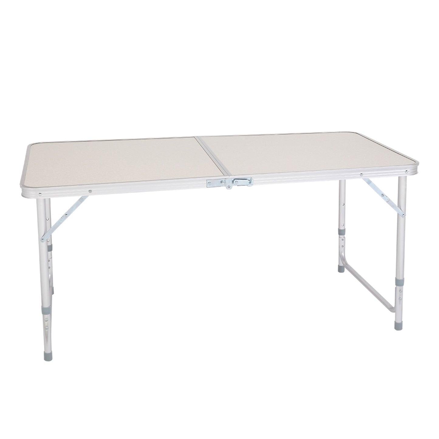 Stock en EE. UU., uso doméstico, mesa plegable portátil de aleación de aluminio, blanco, pícnic al aire libre, Camping, comedor, fiesta, interior RT