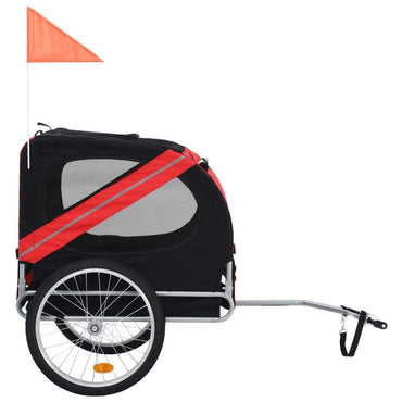 Pet Bike Trailer Red and Black