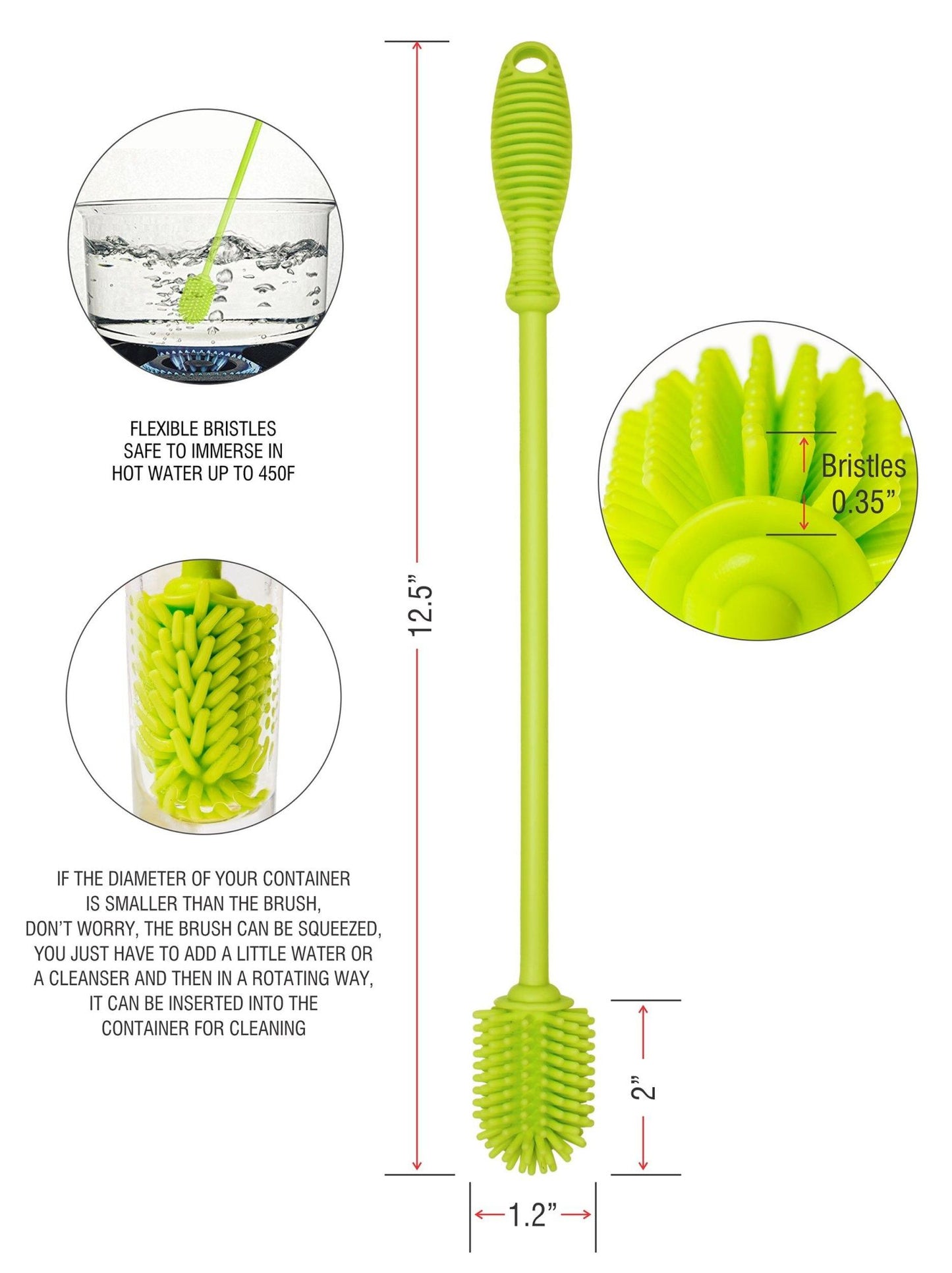 Brush Silicone Bottle Cleaner Brush