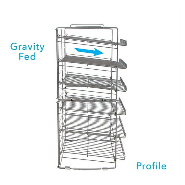 6-Tier Gravity Fed Canrack Kitchen Cabinet Organizer