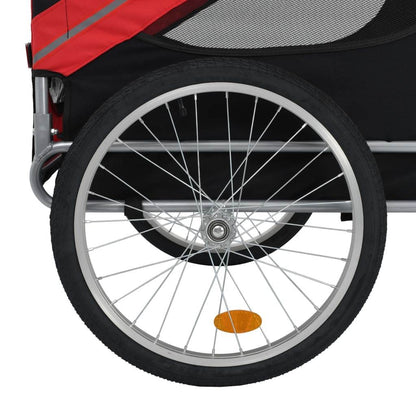 Pet Bike Trailer Red and Black