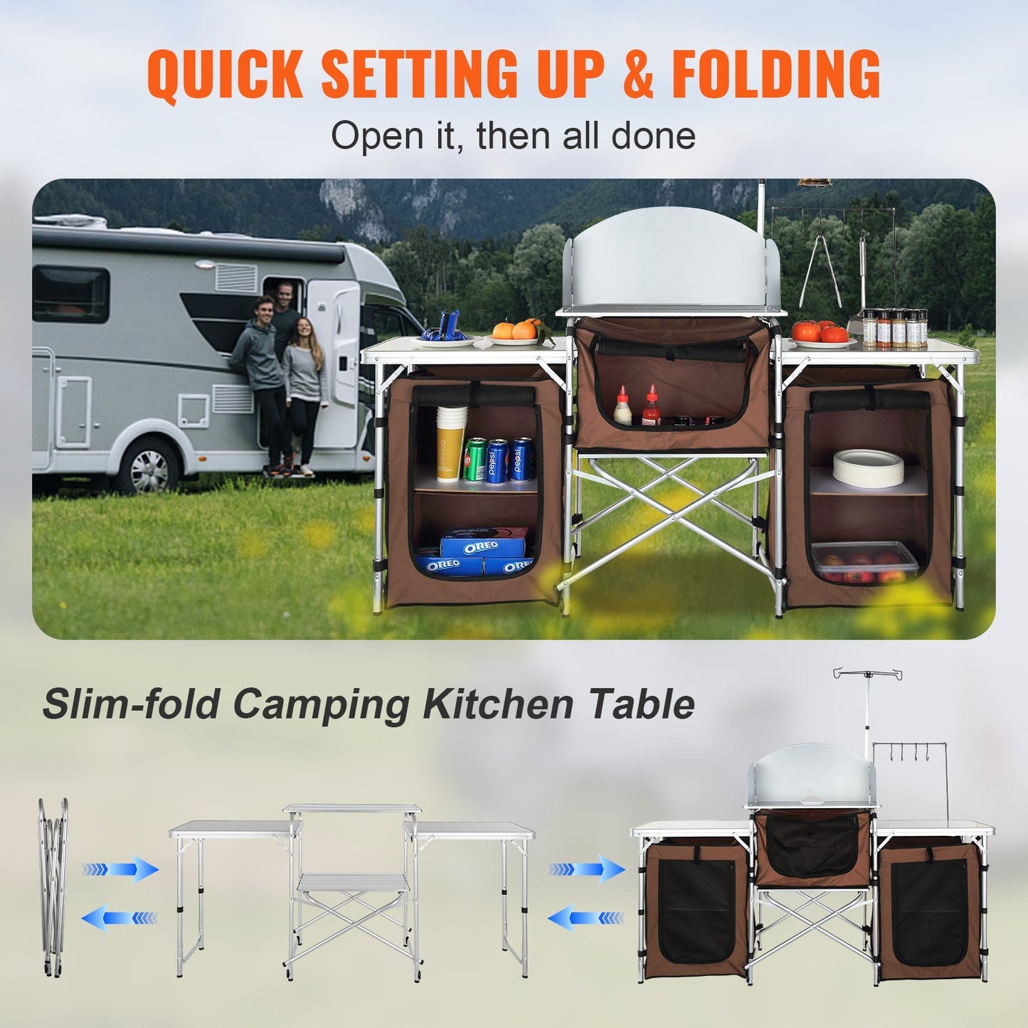 VEVOR Camping Kitchen Table