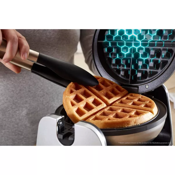 DiamondForce Nonstick Flip Waffle Maker - Silver