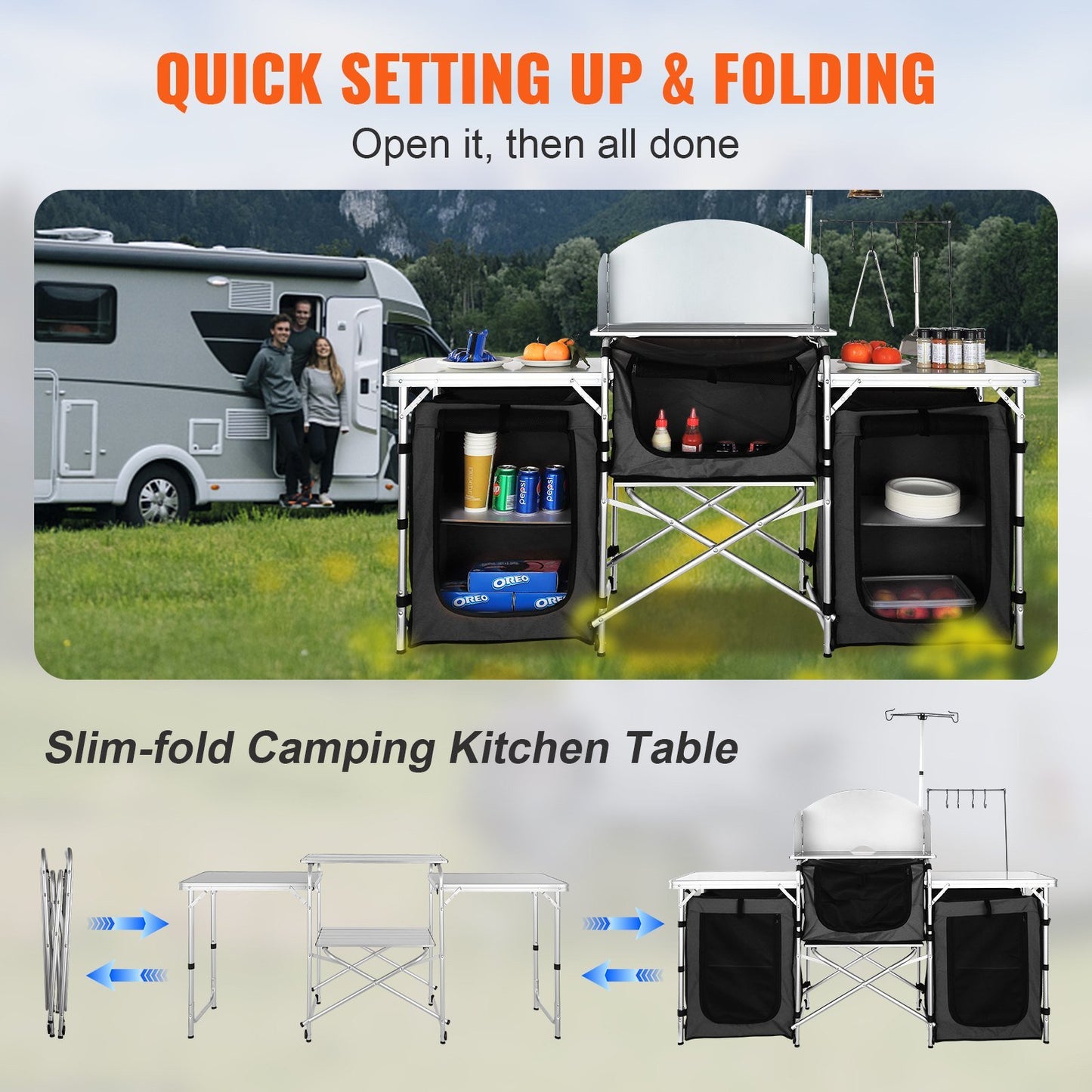 VEVOR Camping Kitchen Table