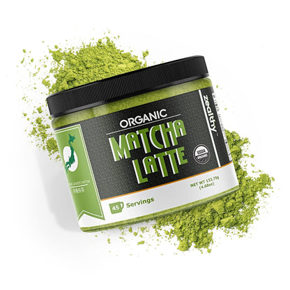 Organic Matcha Latte Pure Japanese Tea Blend with Ashwagandha and Maca 45 Servings