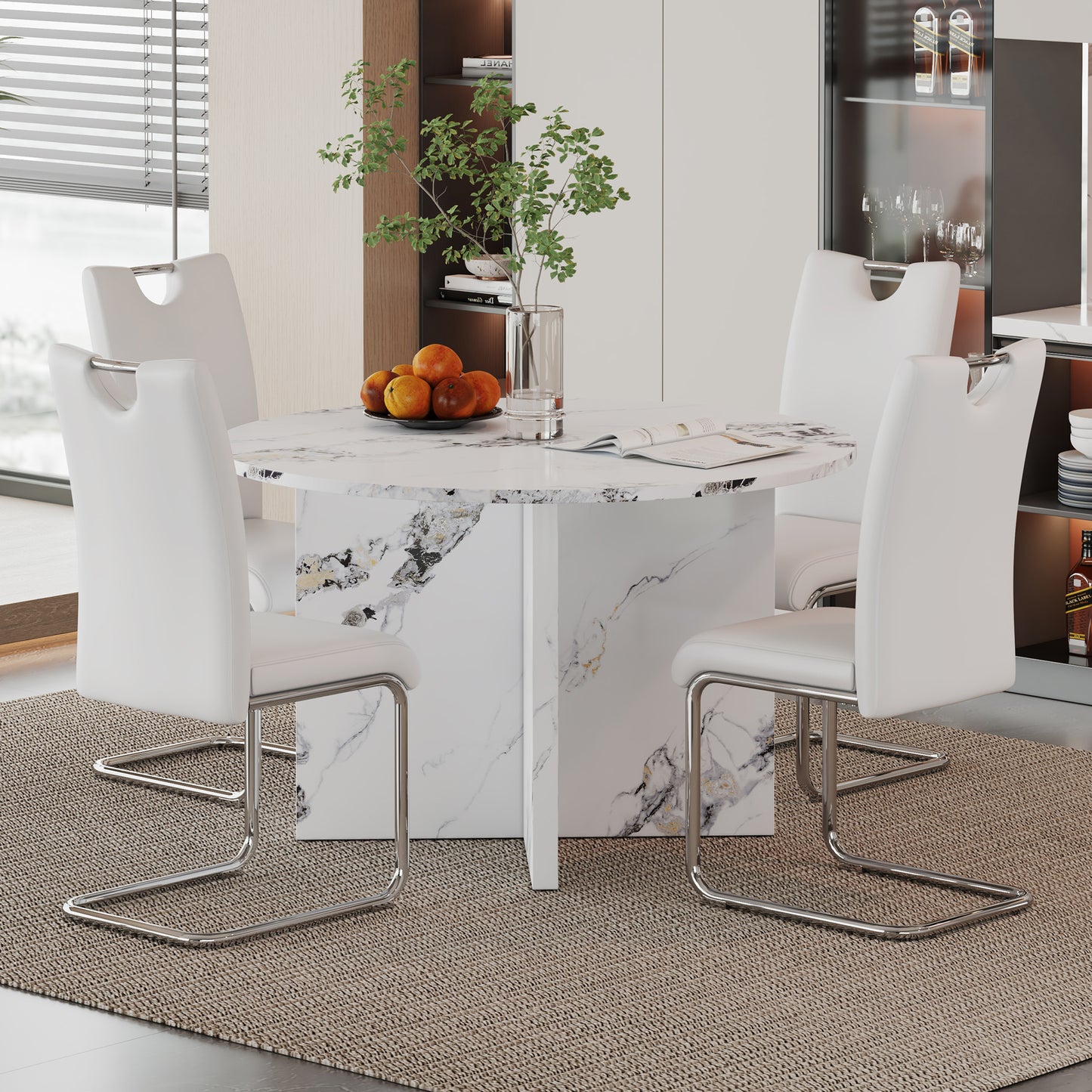 5 piece Round Dining Table Set