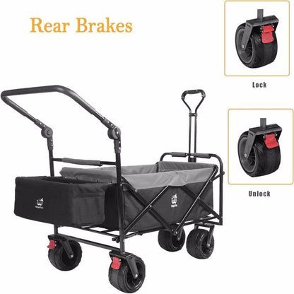 Collapsible Heavy Duty Beach Wagon Cart