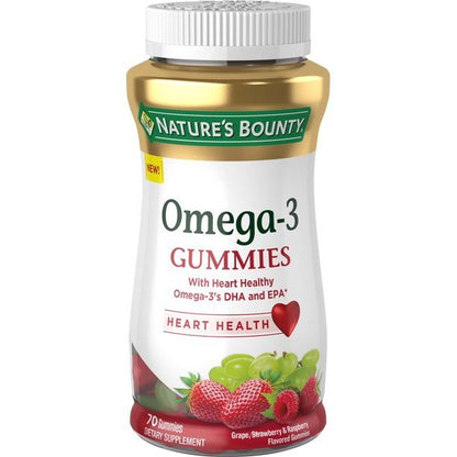 Nature's Bounty Omega-3 软糖；多种口味；70 粒