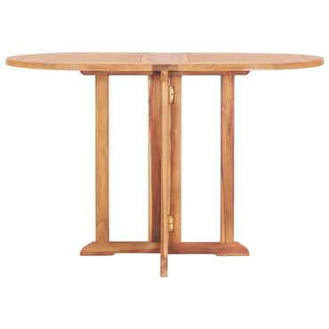 Mesa plegable de mariposa para patio, madera maciza de teca, 47,2x27,6x29,5 pulgadas