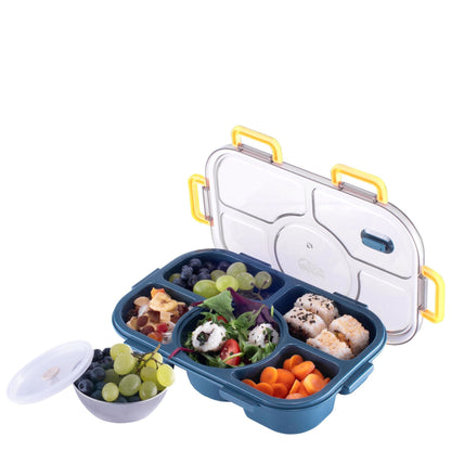 Blue Bento Box Simple Easy Leak Proof BPA Free 5 Compartment