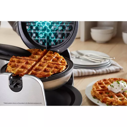 DiamondForce Nonstick Flip Waffle Maker - Silver