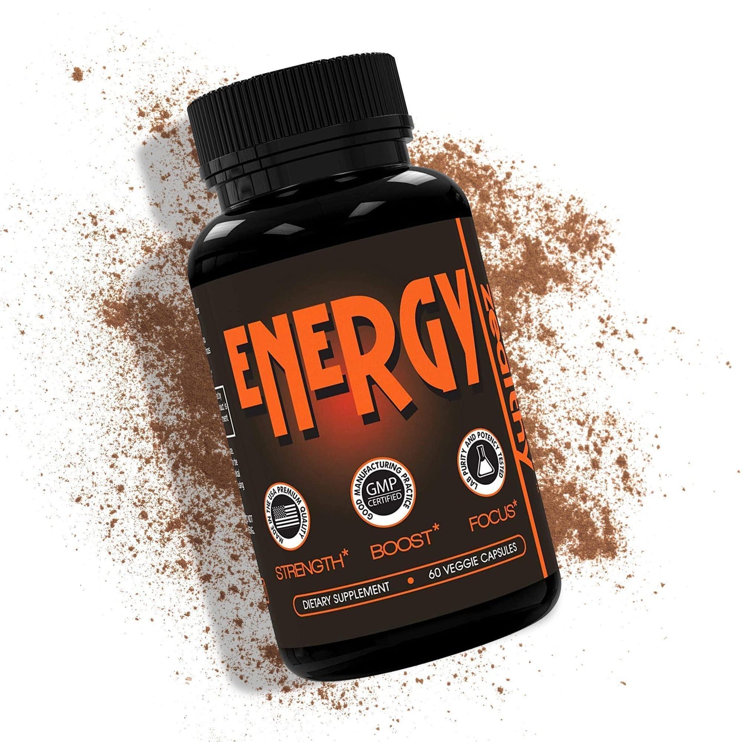 Caffeine Pills Alternative to an Energy Drink Energy Gel or Energy Gummies 60 Capsules