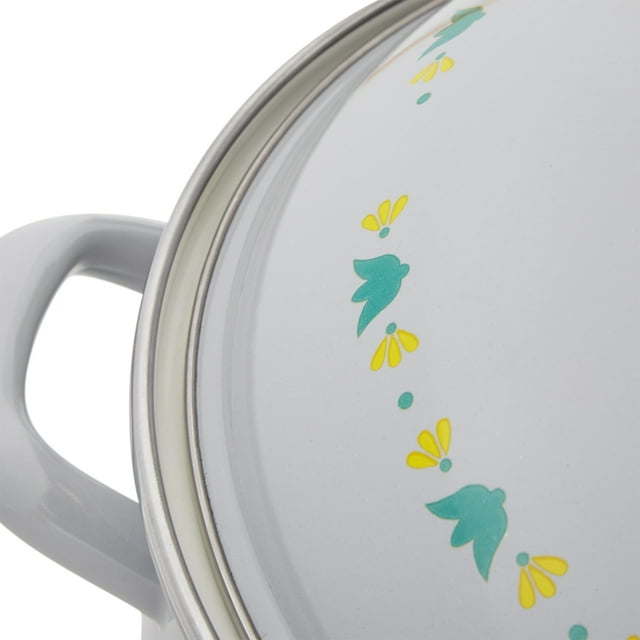 Sweet Romance 6.4-Quart Enamel on Steel Dutch Oven with Lid