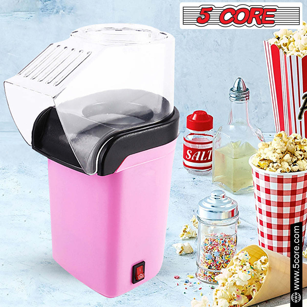 5 Core Hot Air Popcorn Popper Machine