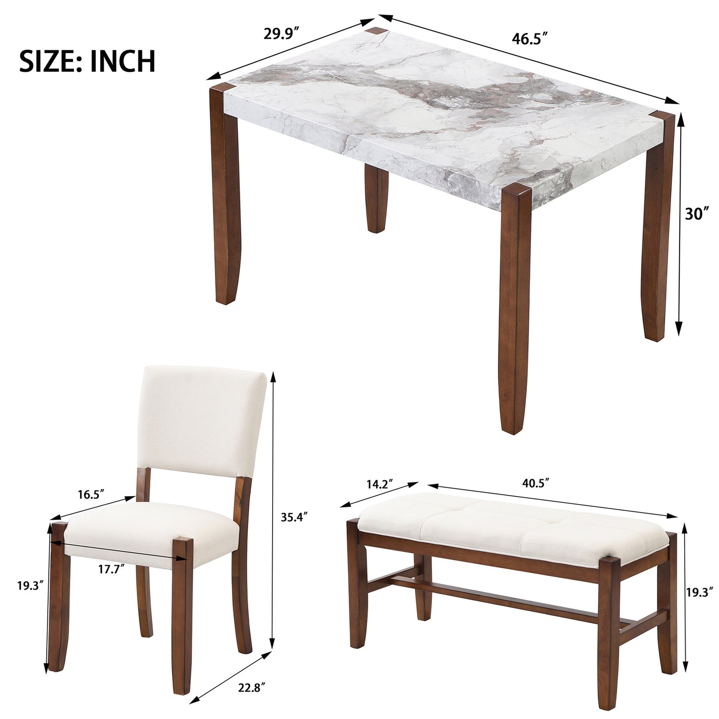 4-Piece Modern Dining Furniture Set