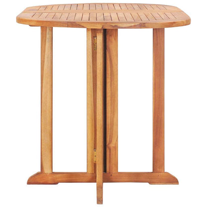 Mesa plegable de mariposa para patio, madera maciza de teca, 47,2x27,6x29,5 pulgadas