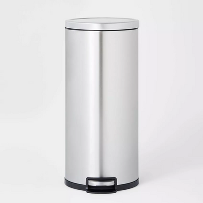 30L Round Step Trash Can