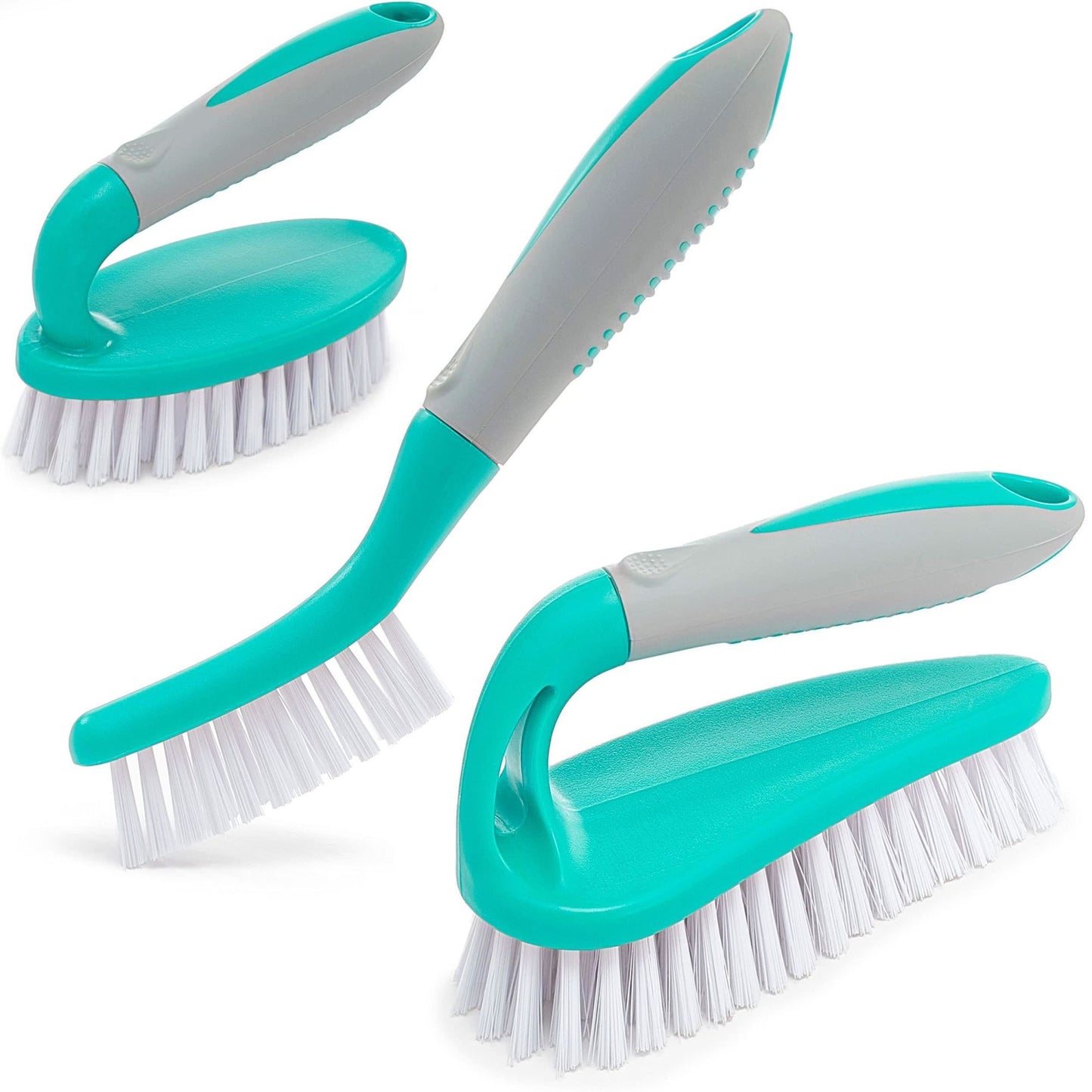 Turquoise Scrub Brush Set of 3pcs Cleaning Shower Scrubber