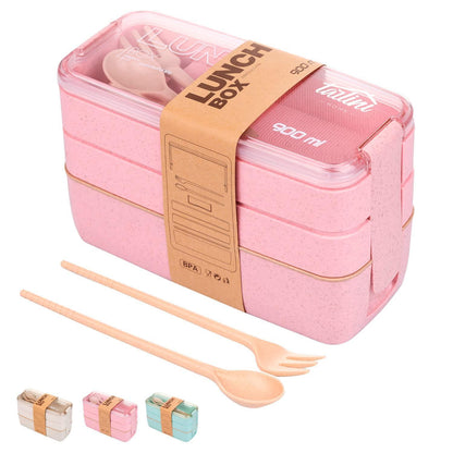 Pink Bento Box Lunch Containers