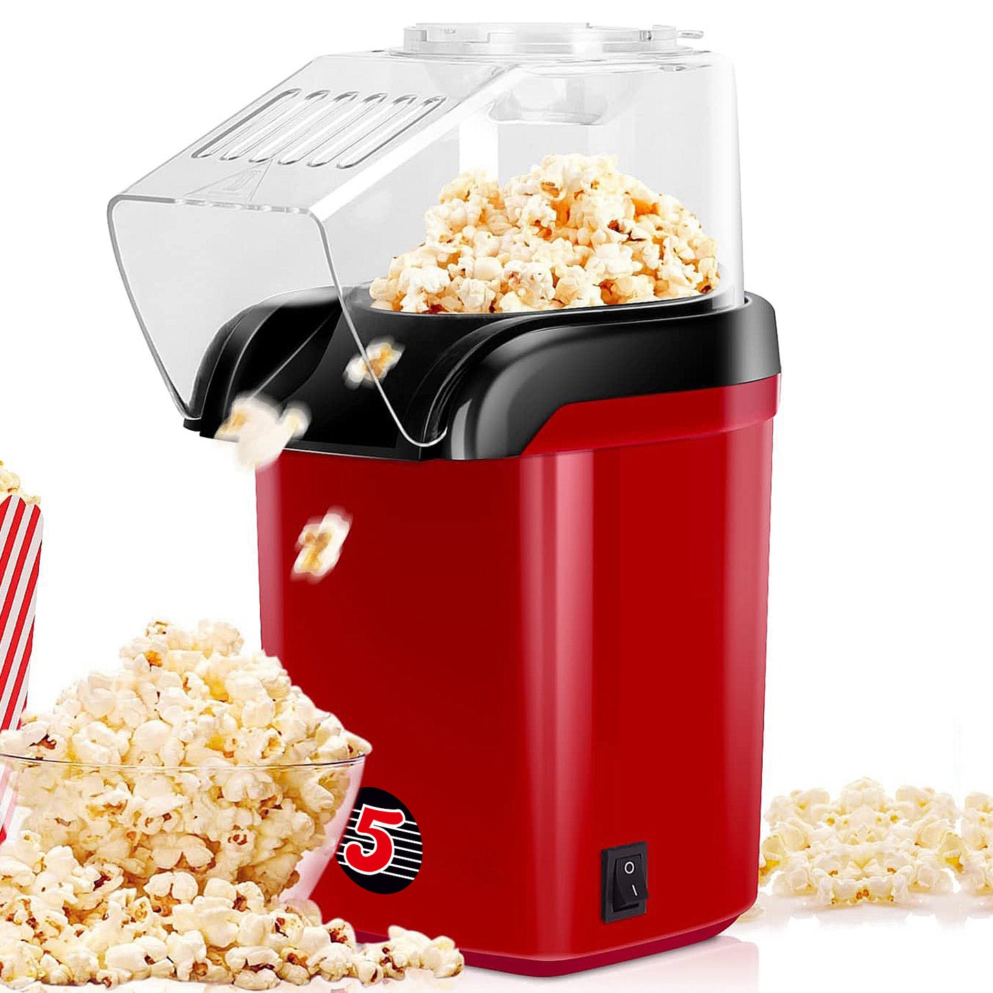 5 Core Hot Air Popcorn Popper Machine