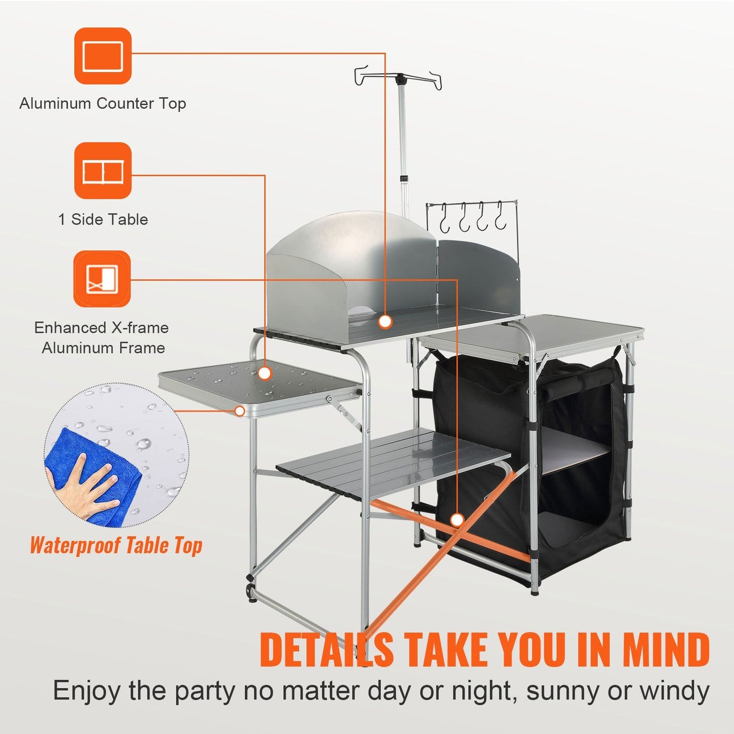 VEVOR Camping Kitchen Table