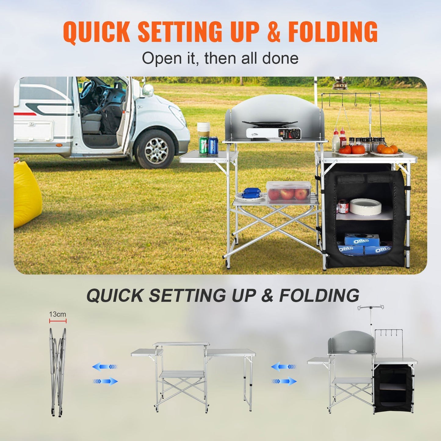 VEVOR Camping Kitchen Table