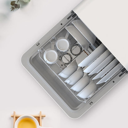 Lavavajillas de mesa automático, lavavajillas de encimera portátil para cocina de escritorio, 4 ajustes de lugar, lavavajillas compacto