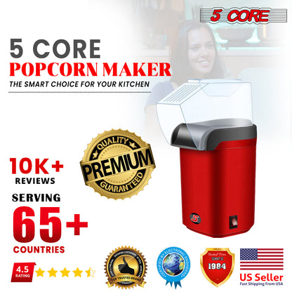 5 Core Hot Air Popcorn Popper Machine