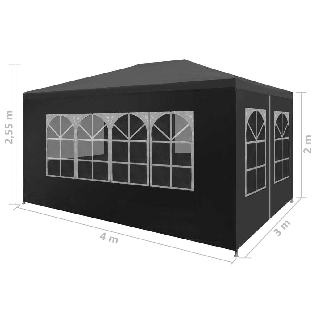 Carpa para Fiestas 9'10"x13'1" Antracita