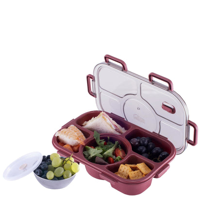 Pink Bento Box Leak Proof BPA Free 5 Compartment