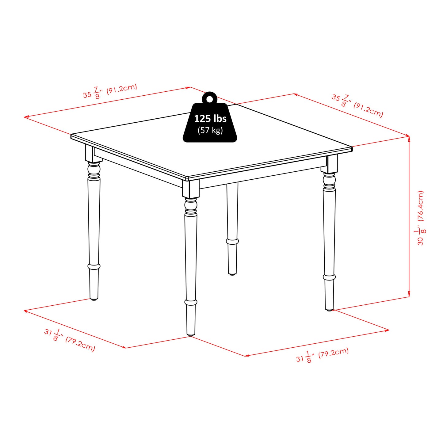 Mornay Square Dining Table; Walnut