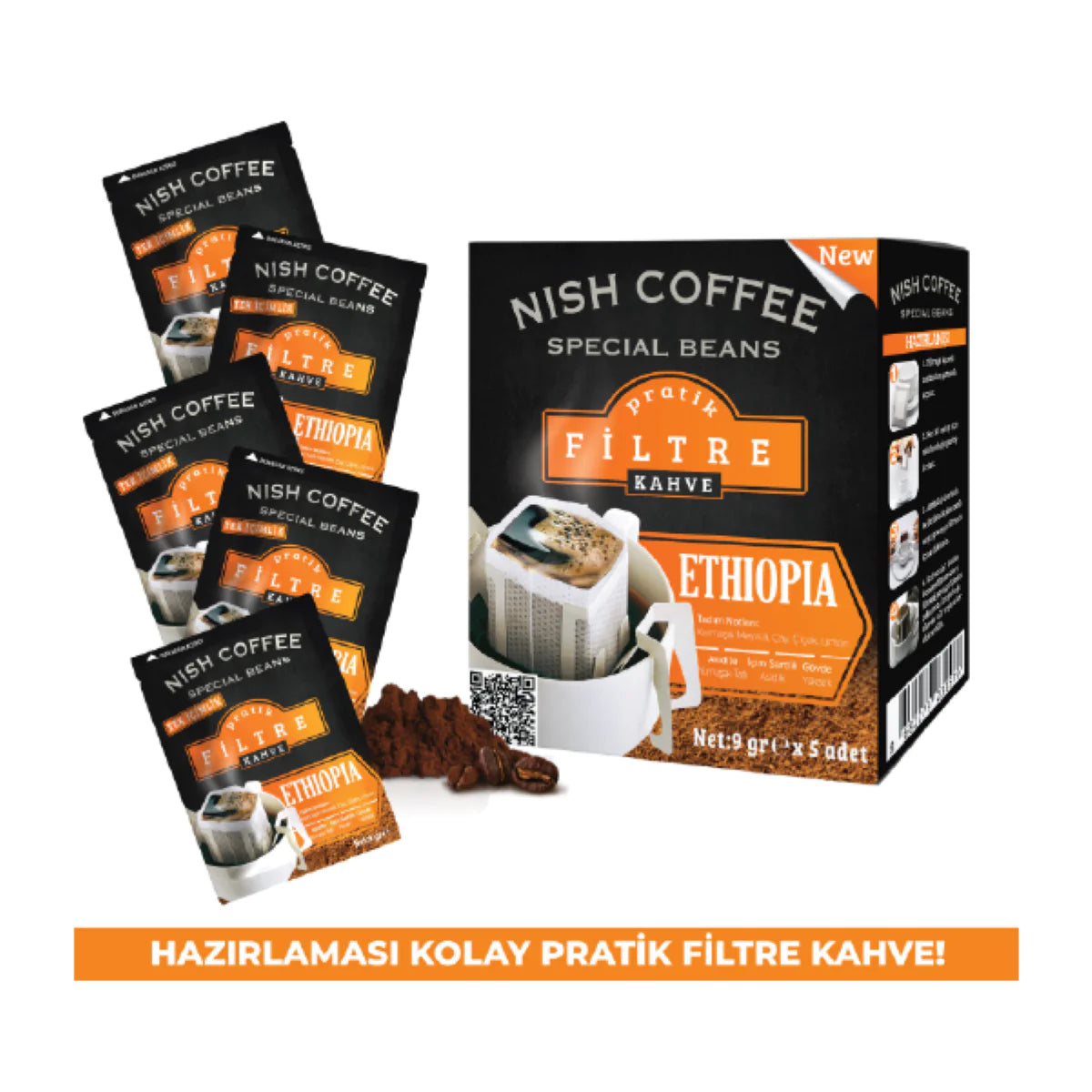 Nish Prratatıc Fılter Coffee Etıyopya 9Gr X 5